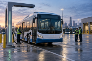 Electric Bus Depots Become Hubs for Cleaner Public Transport
